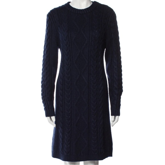 Polo Ralph Lauren Knee Length Cable Knit Sweater Dress XL - Picture 3 of 11